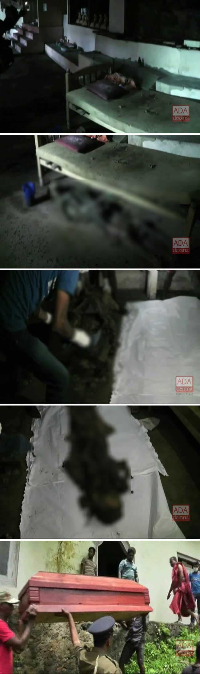 Human skeleton found in a temple cave room in Ratnapura