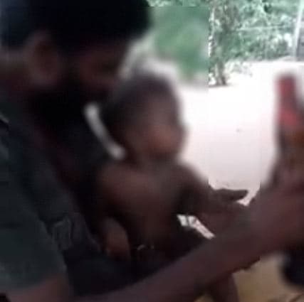 Four including father arrested for feeding alcohol to infant