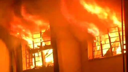 Fire completely destroys school science lab