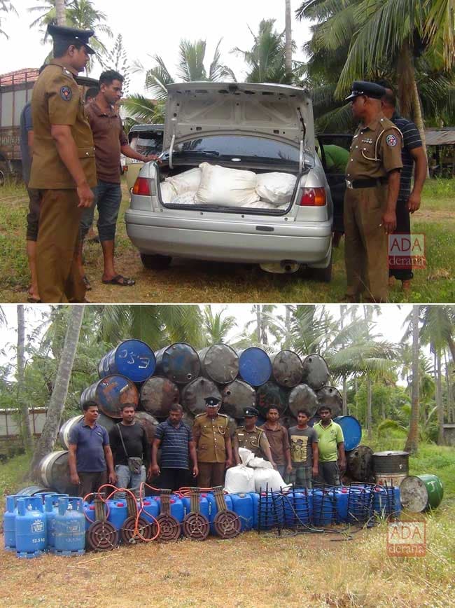 Large-scale illicit liquor distillery raided in Chilaw