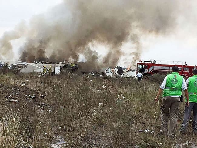 85 injured after Aeromexico plane crashes at airport