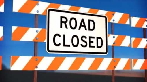 Ward Place blocked due to protest