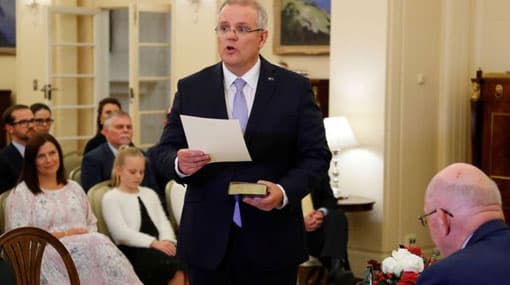 Scott Morrison sworn in as Australia’s new PM