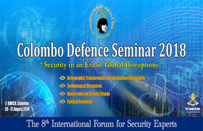 Colombo Defence Seminar 2018 to commence on Aug. 30