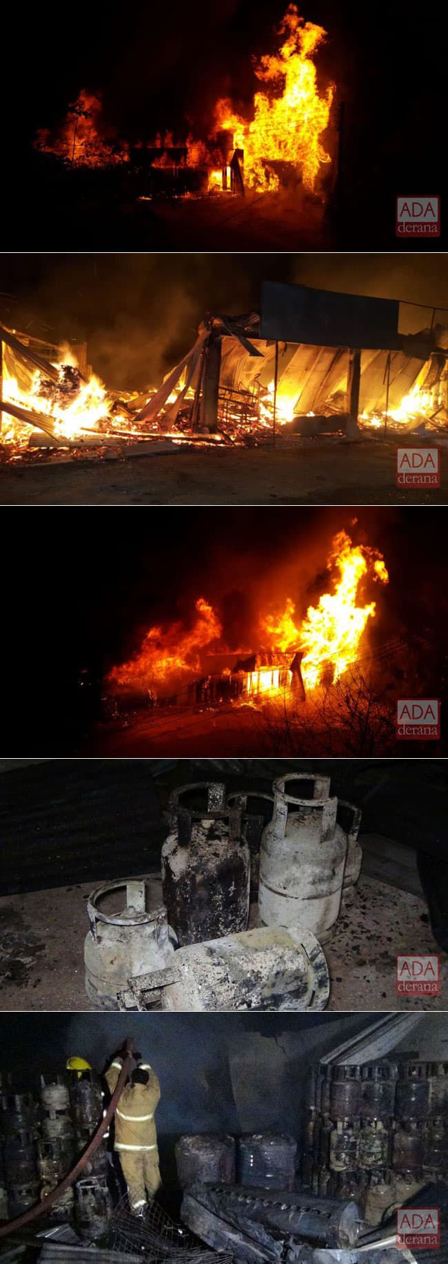 Shop and house gutted in fire in Nanu Oya