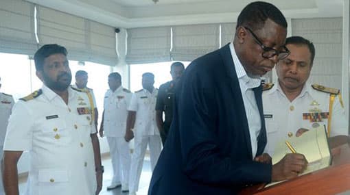 Ruwandan Defence Minister visits Southern Naval Command