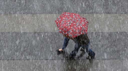Possibility of ice rains during thunder showers