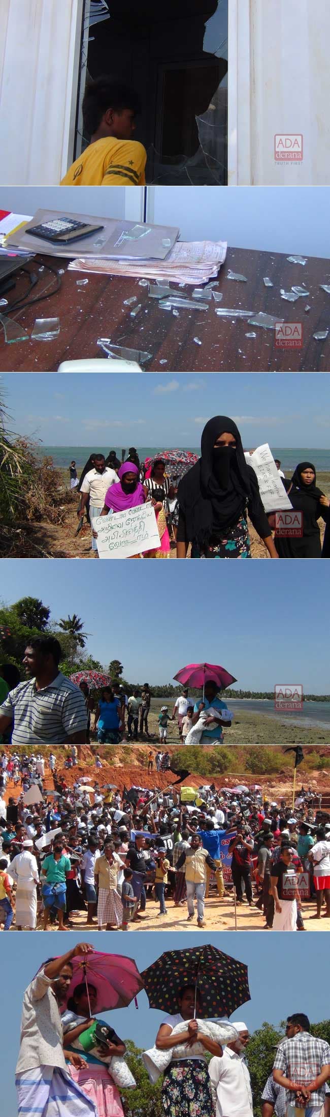 Two protestors arrested for damaging Puttalam landfill construction site