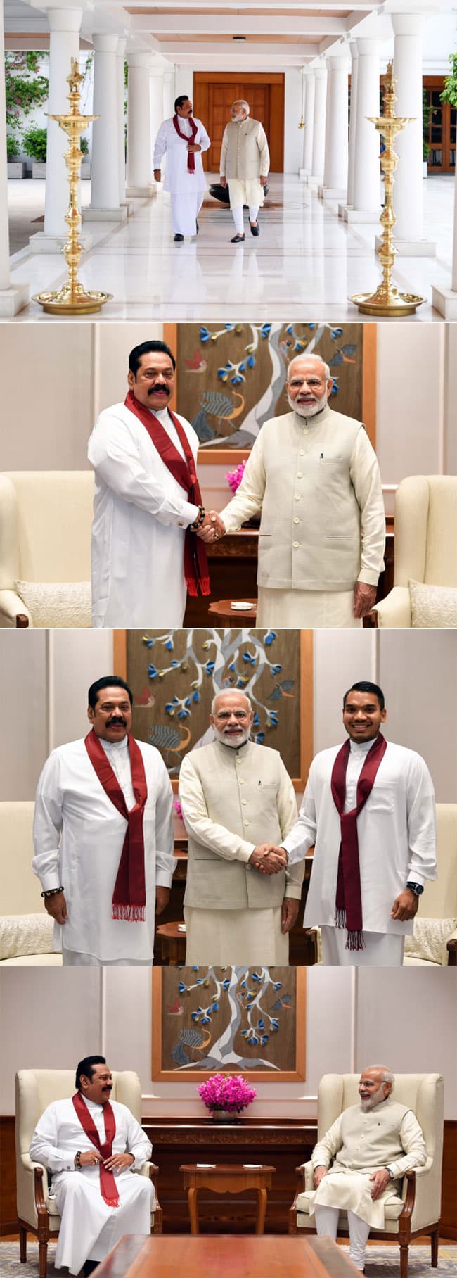 Mahinda Rajapaksa calls on Narendra Modi