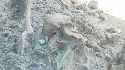 Skeletal remains uncovered in Kankesanthurai