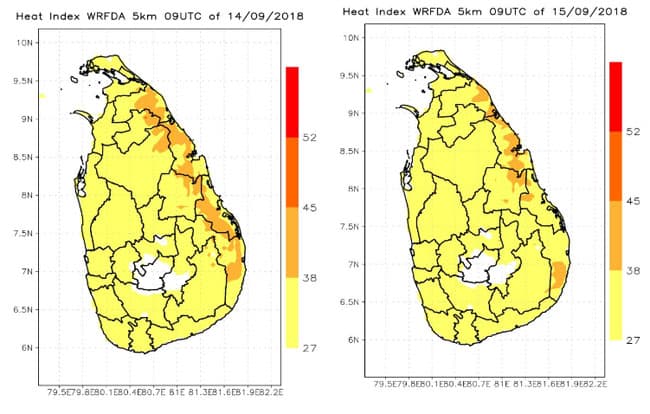 Heat weather advisory for Eastern Province & several districts