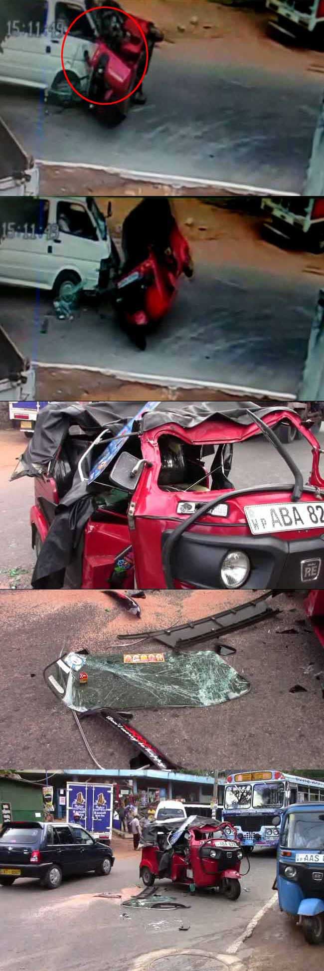CCTV: Drunken three-wheeler driver hits school van, kills one
