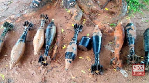 Mortar ammunition recovered from a well