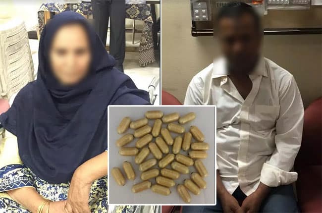 Pakistani couple arrested with heroin capsules in their stomachs