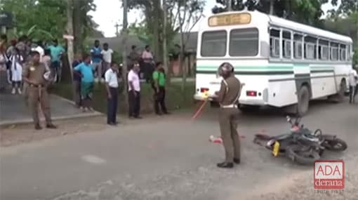 Pillion rider run over by bus dies