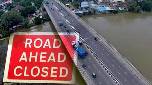 Kelani Bridge entry temporarily closed today