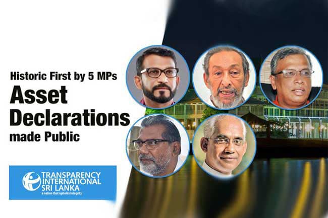 Historic first as 5 MPs make their asset declarations public