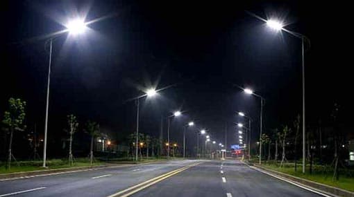 Street lamps to be replaced by L.E.D. lamps