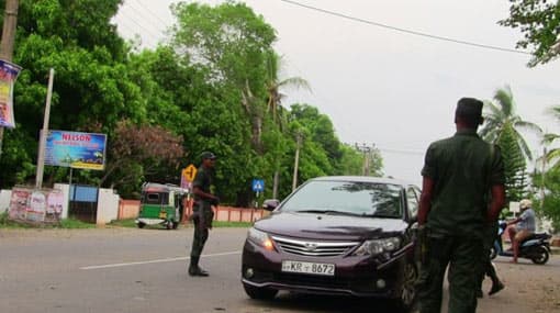 Special vehicle check in Vavuniya