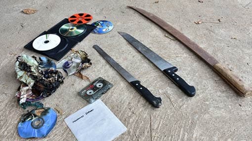More swords, firearms, ammunition and explosives recovered
