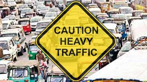 Heavy traffic near Technical Junction