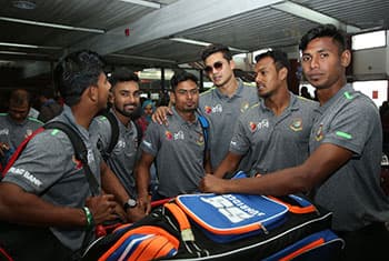 Bangladesh cricket team arrives in Sri Lanka