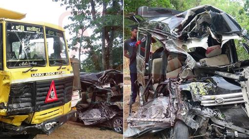 Three killed, two critical in van-tipper truck collision
