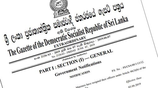 Gazette declaring Presidential Elections issued