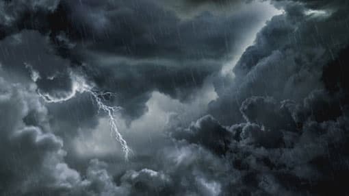 Warning for severe lightning and rain