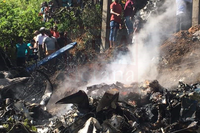 Four air force personnel killed in aircraft crash at Haputale