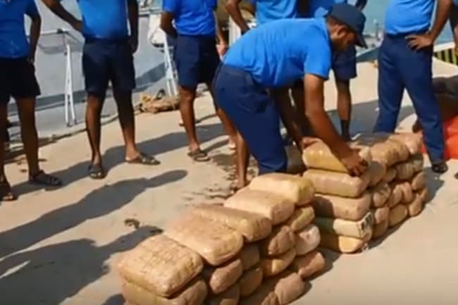 Navy seizes nearly 281kg of Kerala Cannabis from Jaffna