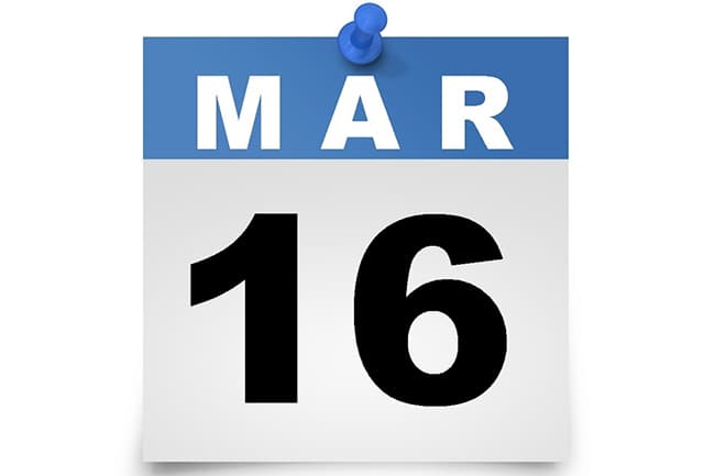 March 16 declared a public holiday