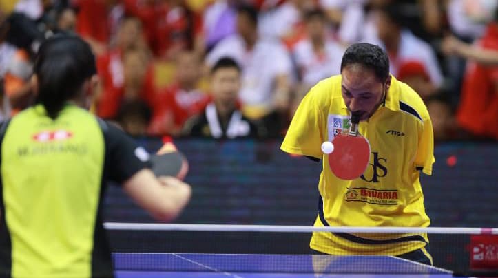 Egypt’s armless table tennis legend
