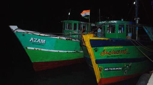Eight Indian fishermen and two trawlers arrested