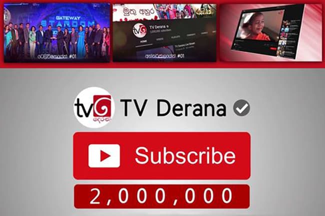 TV Derana becomes first Sri Lankan channel to top 2 million YouTube subscribers