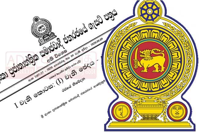 Departments and institutes assigned to ministries