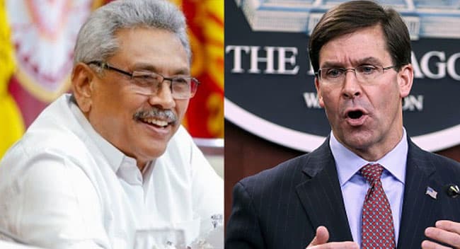 US Defence Secretary’s phone call with President Rajapaksa