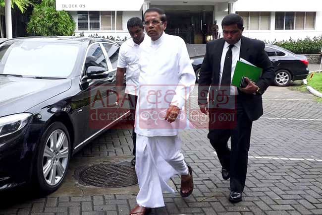 Maithripala arrives at PCoI to testify for third day
