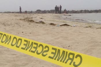 Body washes ashore with no arms or legs