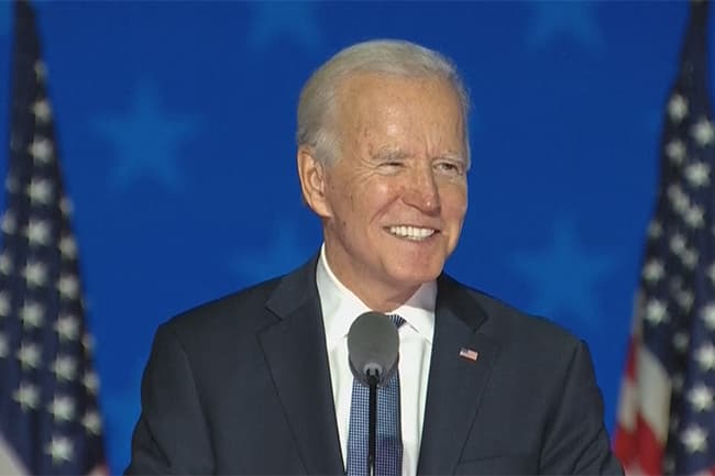 Joe Biden says he is ‘on track’ to win US presidential election