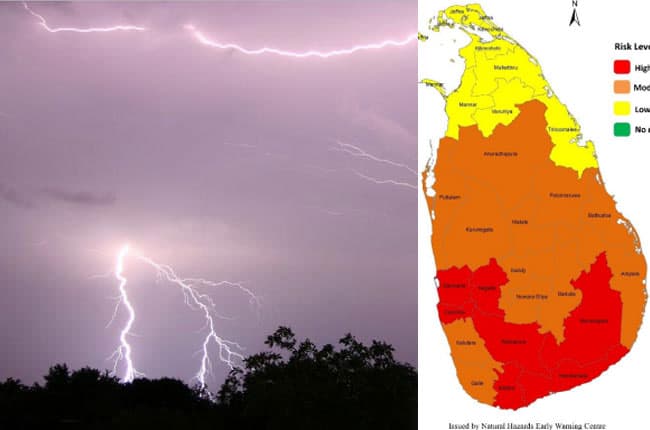 Advisory issued for severe lightning