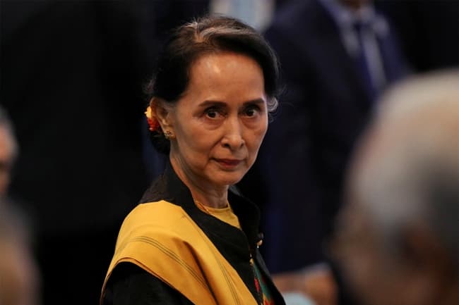 Myanmar police press charges against Aung San Suu Kyi