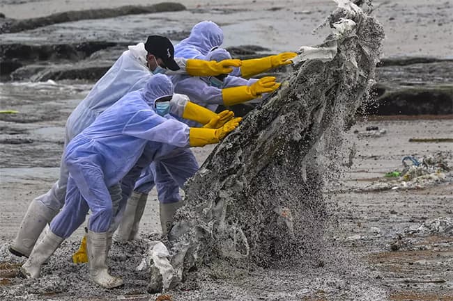 Sri Lanka facing its ‘worst beach pollution’ from burning ship