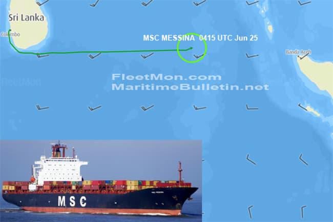 Fire erupts aboard container ship in Indian Ocean off Sri Lanka