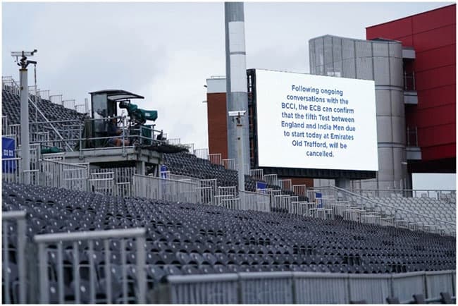 Fifth England v India test called off after Covid scare