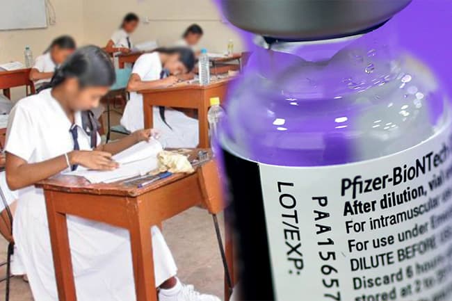 Pfizer COVID vaccine to be given to A/L exam candidates
