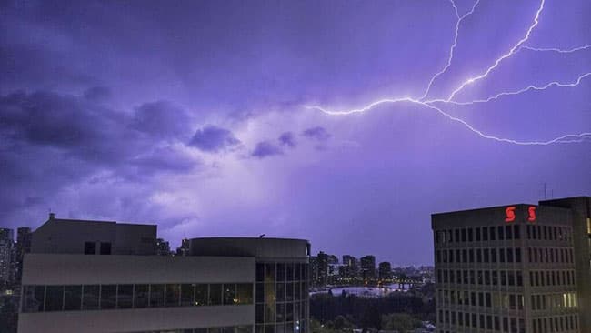 Weather advisory issued for severe lightning
