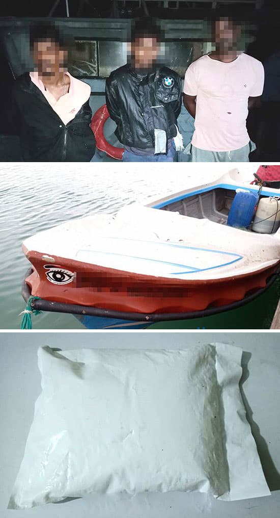 Three arrested with ‘ice’ worth Rs. 8 million in northern waters
