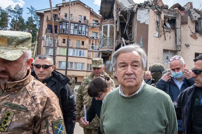UN chief condemns attacks on civilians during Ukraine visit