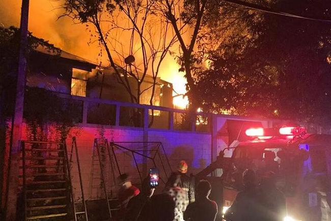 Three arrested over torching of President’s residence